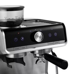 Кофейная станция KITFORT КТ-789, 1550 Вт, объем 2,8 л, для зерен 250 г, ручной капучинатор, серая - фото 2
