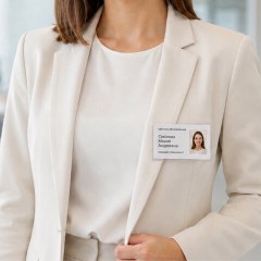 Бейдж горизонтальный ERICH KRAUSE (90х57 мм), с металлической клипсой и булавкой, 7078 - фото 4
