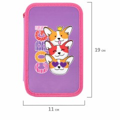 Пенал ПИФАГОР, 3 отделения, ламинированный картон, 19х11 см, "Corgi queen", 272250 Пенал ПИФАГОР, 3 отделения, ламинированный картон, 19х11 см, "Corgi queen", 272250 - фото 6