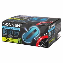 Робот-мойщик окон SONNEN Tech RWC-124 DUAL SPRAY, датчик от падения, 26 салфеток, приложение, 456237 - фото 12