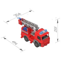 Машина игрушечная СПЕЦТЕХНИКА: "Пожарная", пластиковая, 49,4x20,4x25,5 см, НОРДПЛАСТ, 203 - фото 2