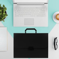Портфель пластиковый STAFF А4 (330х235х36 мм), 7 отделений, индексные ярлыки, черный, 229243 Портфель пластиковый STAFF А4 (330х235х36 мм), 7 отделений, индексные ярлыки, черный, 229243 - фото 7