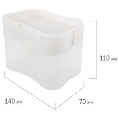 Диспенсер/дозатор для моющего средства, органайзер + губка, БЕЛЫЙ, 7х14х11 см, ЛЮБАША, 700039 - фото 2