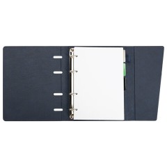 Тетрадь на кольцах А5, 180х220 мм, 120 л., под кожу, клапан, разделители, BRAUBERG SMART, синий, 405251 - фото 5
