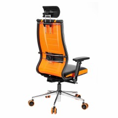 Кресло компьютерное МЕТТА "ErgoLife" 10 B2-160D, 2D-подголовник, экокожа/сетка, черное/оранжевое Кресло компьютерное МЕТТА "ErgoLife" 10 B2-160D, 2D-подголовник, экокожа/сетка, черное/оранжевое - фото 7