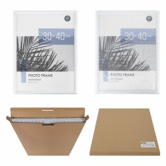 Рамка 30х40 см небьющаяся, багет 17,5 мм, пластик, BRAUBERG "Colorful", белая, 391242 - фото 9