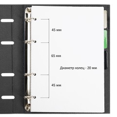 Тетрадь на кольцах А5, 180х220 мм, 120 л., под кожу, клапан, разделители, BRAUBERG SMART, черный, 405249 - фото 3