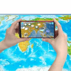 Карта мира физическая 157х107 см, 1:21,5М, с ламинацией, интерактивная, в тубусе, BRAUBERG, 112388 Карта мира физическая 157х107 см, 1:21,5М, с ламинацией, интерактивная, в тубусе, BRAUBERG, 112388 - фото 7