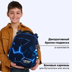 Ранец BRAUBERG PREMIUM, 2 отделения, с брелоком, "Кибер-лава", СВЕТЯЩИЙСЯ, 38х29х16 см, 272015 - фото 12