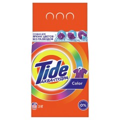 Порошок стиральный Tide Аква Пудра Color автомат 3кг д/цветного белья