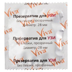 Презервативы для УЗИ VIVA, комплект 100 шт., без накопителя, гладкие, без смазки, 210х28 мм, 108020021 - фото 3