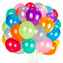 Шары воздушные ЗОЛОТАЯ СКАЗКА, 10" (25 см), КОМПЛЕКТ 50 штук, металлик, ассорти 10 цветов, пакет, 105002 - фото 4