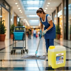 Средство для мытья пола 5 кг, LAIMA PROFESSIONAL концентрат, "Лимон", 601606 - фото 5