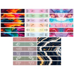 Закладки для книг МАГНИТНЫЕ, "АССОРТИ 5 ДИЗАЙНОВ ABSTRACTION", 6 штук, 60x20 мм, FUNSTER (ФАНСТЕР), 116653 - фото 3