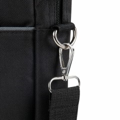 Сумка портфель HEIKKI MAXIMUM (ХЕЙКИ) с отделением для ноутбука 17,3", черная с серой вставкой, 34х44х6 см, 272590 - фото 6