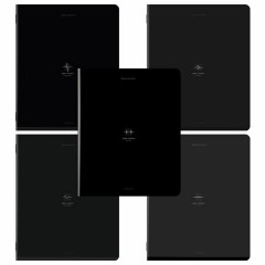 Тетрадь А5, 48 л., BRAUBERG, скоба, клетка, SoftTouch, "Ритм", (микс в спайке), 405331