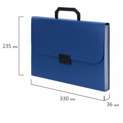 Портфель пластиковый STAFF А4 (330х235х36 мм), 7 отделений, индексные ярлыки, синий, 229242 Портфель пластиковый STAFF А4 (330х235х36 мм), 7 отделений, индексные ярлыки, синий, 229242 - фото 9