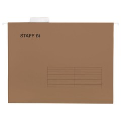 Подвесные папки А4 (350х240 мм) до 80 л., КОМПЛЕКТ 10 шт., крафт-картон, STAFF, 270932 - фото 2