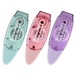 Корректирующая лента BRAUBERG PASTEL, 5 мм х 6 м, ВЫГОДНАЯ УПАКОВКА 3 штуки в блистере, 272658 Корректирующая лента BRAUBERG PASTEL, 5 мм х 6 м, ВЫГОДНАЯ УПАКОВКА 3 штуки в блистере, 272658 - фото 3