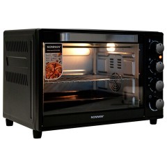 Мини-печь электрическая SONNEN EO-HL38K, 2000 Вт, 38 л, 3 режима нагрева, режим конвекции, таймер, механическое управление, черная, 458306 - фото 13