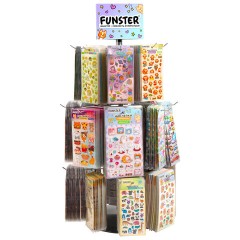 Стойка-вертушка настольная FUNSTER, 80х47 см, 24 крючка, 3 вращающихся ряда, 507857 - фото 5