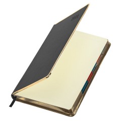 Ежедневник датированный 2026 А5 148х218 мм, GALANT "Infinity Gold", под кожу, серый, 117502 - фото 3