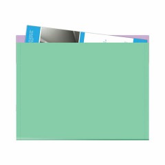 Папка-конверт с кнопкой ERICH KRAUSE "Matt Pastel Bloom", А5+, до 120 л., с карманом, ассорти, 0,18 мм, 61150 - фото 5