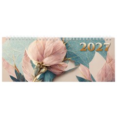 Планинг датированный 2027 285х112 мм, STAFF, гребень, картонная обложка, 64 листа, "Нежность", 118707 - фото 2