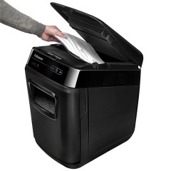 Уничтожитель (шредер) FELLOWES AUTOMAX 200C, 4 уровень секретности, фрагменты 4х38 мм, 200 листов, корзина 32 литра, FS-465, FS-46536 Уничтожитель (шредер) FELLOWES AUTOMAX 200C, 4 уровень секретности, фрагменты 4х38 мм, 200 листов, корзина 32 литра, FS-465, FS-46536 - фото 5