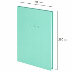 Блокнот БОЛЬШОЙ ФОРМАТ 200х290 мм, А4, 80 л., твердый, клетка, BRAUBERG "Minimal", мятный, 116435 Блокнот БОЛЬШОЙ ФОРМАТ 200х290 мм, А4, 80 л., твердый, клетка, BRAUBERG "Minimal", мятный, 116435 - фото 2