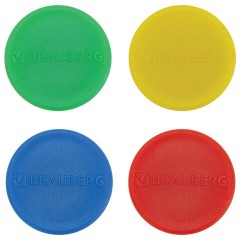 Магниты МОЩНЫЕ 30 мм, НАБОР 8 шт., ассорти, BRAUBERG "SUPER", 237479 - фото 2