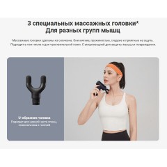 Массажный пистолет XIAOMI Massage Gun Mini, перкуссионный, 3 режима, 3 насадки, до 2500 об/мин, синий, BHR6083GL - фото 7
