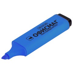 Текстовыделитель ОФИСМАГ, ГОЛУБОЙ, линия 1-5 мм, 151208 - фото 5