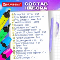 Набор канцелярии подарочный BRAUBERG "AVOCADO", 18 наименований, 43 предмета, 880951 - фото 22