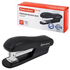 Степлер №24/6, 26/6 BRAUBERG "SX-39", до 25 листов, черный, 228590 - фото 9