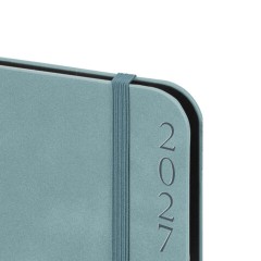 Ежедневник датированный 2027, А5, 151х213 мм, BRAUBERG "Note", под кожу, держатель для ручки, серо-голубой, 118089 - фото 3