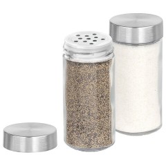 Набор для специй 2х100 мл, MAXI, солонка + перечница, стекло/сталь, круглые, WEGLA (ВЕГЛА), 700230 - фото 6