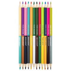Карандаши цветные двусторонние BRAUBERG PREMIUM TWIN COLOUR, 12 штук, 24 цвета, шестигранные, грифель 3,3 мм, натуральное дерево, 181874 Карандаши цветные двусторонние BRAUBERG PREMIUM TWIN COLOUR, 12 штук, 24 цвета, шестигранные, грифель 3,3 мм, натуральное дерево, 181874 - фото 4