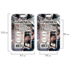 Бейдж вертикальный с 3D-печатью "Отражение" (85х54 мм), с рулеткой, СЛАЙДЕР, FUNSTER (ФАНСТЕР), 238841 - фото 8
