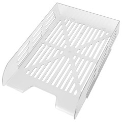 Лоток горизонтальный для бумаг BRAUBERG ECO, 330х245х65 мм, сетчатый, прозрачный, 239013 - фото 6