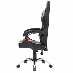 Кресло компьютерное CROMEX (КРОМЕКС) "Quantum GM-155 RGB", подсветка, две подушки, экокожа, черное/красное/серое, 532955 - фото 8