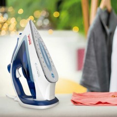 Утюг TEFAL Easygliss 2 FV5736E0, 2500 Вт, керамическое покрытие, самоочистка, антикапля, синий, 1830008076 - фото 5