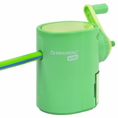 Точилка механическая BRAUBERG KIDS, для простых и цветных карандашей, корпус мятный, крепление к столу, 272003 Точилка механическая BRAUBERG KIDS, для простых и цветных карандашей, корпус мятный, крепление к столу, 272003 - фото 6