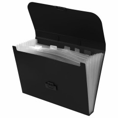 Портфель пластиковый STAFF А4 (330х235х36 мм), 7 отделений, индексные ярлыки, черный, 229243 Портфель пластиковый STAFF А4 (330х235х36 мм), 7 отделений, индексные ярлыки, черный, 229243 - фото 2