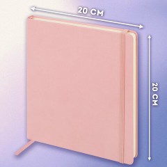 Скетчбук, слоновая кость 140 г/м2 200х200 мм, 80 л., КОЖЗАМ, резинка, BRAUBERG ART CLASSIC, пастель розовый, 116880 - фото 14