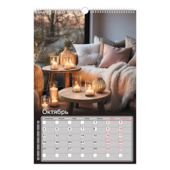 Календарь на гребне с ригелем 2027 г., 30х45 см, BRAUBERG, "Уют", 118383 - фото 13