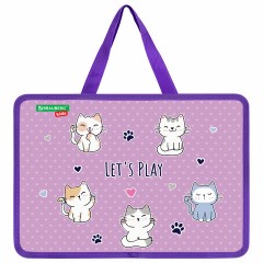 Папка на молнии с ручками BRAUBERG KIDS А4, 1 отделение, пластик, 100 мм, "Playing kittens", 272116 Папка на молнии с ручками BRAUBERG KIDS А4, 1 отделение, пластик, 100 мм, "Playing kittens", 272116 - фото 2