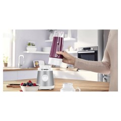Блендер стационарный BOSCH MMB2111T, 450 Вт, 1 скорость, чаша 0,6 л, пластик, серебристый - фото 7