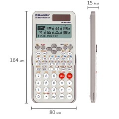 Калькулятор инженерный BRAUBERG SC-991ES-PLUS-GY (164х80 мм), 552 функции, 10+2 разряда, СЕРЫЙ, 272652 - фото 8