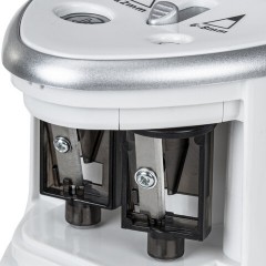 Точилка электрическая BRAUBERG DUAL (для 2 диаметров карандашей!), 4 батарейки АА, белая, 270580 Точилка электрическая BRAUBERG DUAL (для 2 диаметров карандашей!), 4 батарейки АА, белая, 270580 - фото 2